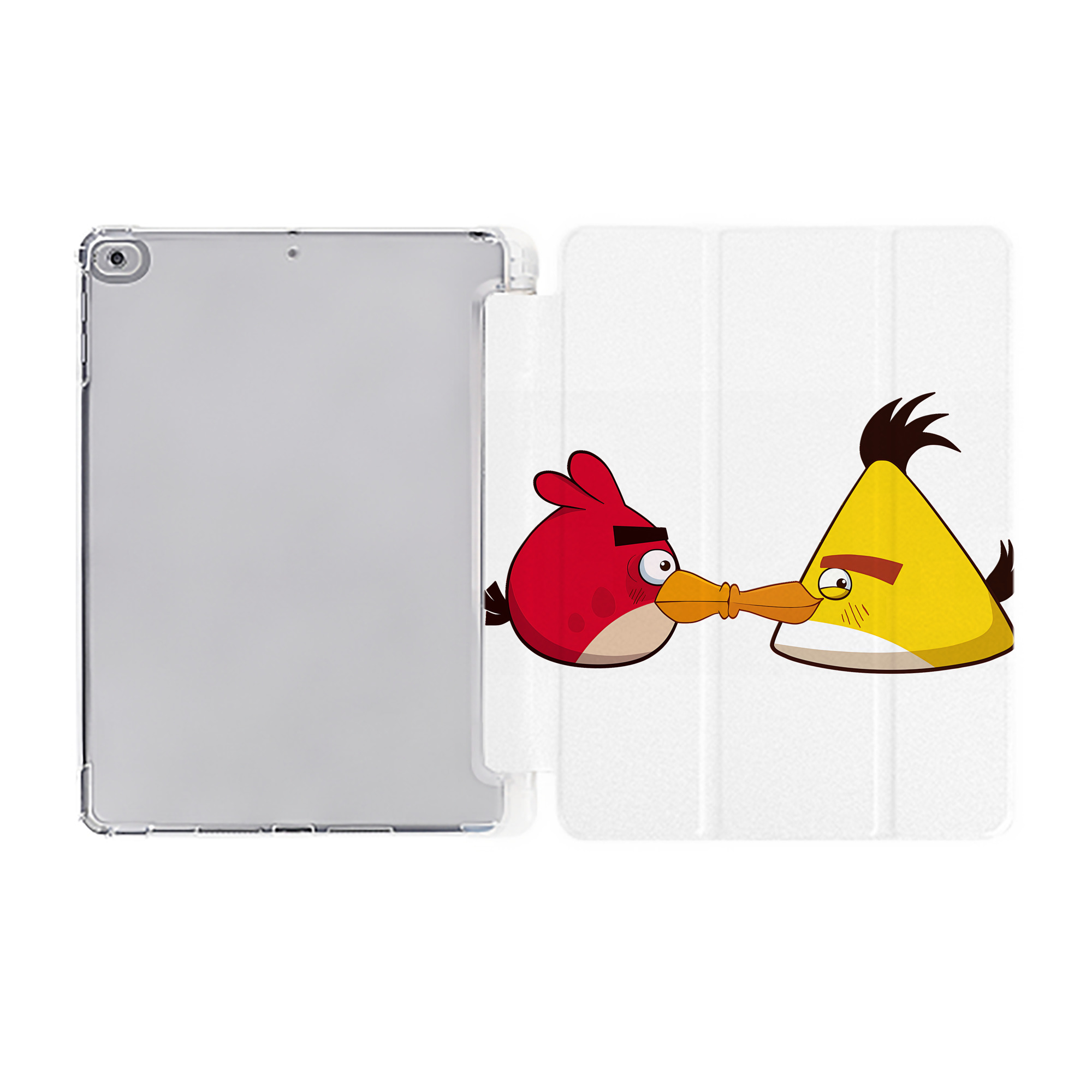 （画像用） Angry Birds アングリーバード IPad ケース ペン収納付き 三つ折りスタンド PUレザー×シリコン 対応機種9.5/10.5/10.9インチ